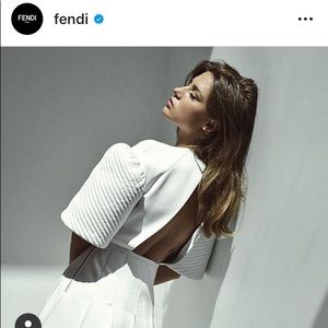 Fendi 100% lamb leather runway winter 2020 dress